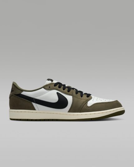 Air Jordan 1 Retro Low Medium Olive and Summit White